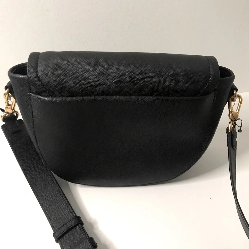 Authentic Marc Jacobs Black Genuine Leather Classic Flap Med Shoulder Handbag - Picture 6 of 8